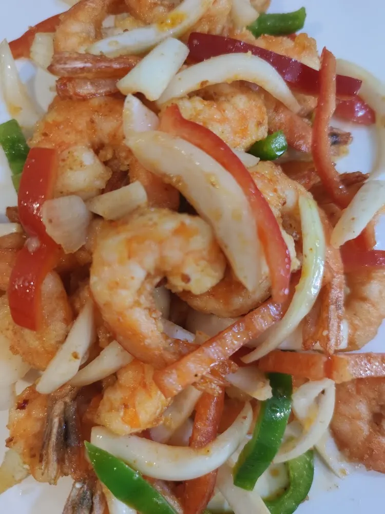 Crevettes Sautées Au Sel Et Poivre